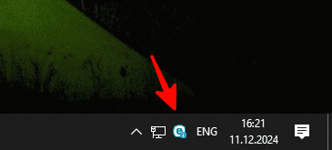 Значок антивируса ESET NOD32 в трее Windows